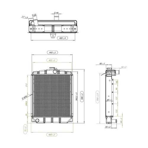 Radiator apa Fiat 411-415 Turcia KADA - imagine 2