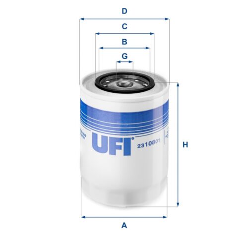 23.108.01 - Filtru ulei U445 W1140, W1140/1, P553411, LF682, LF3489, H208W01, BT267, S9610R, SO286, SP4366, XO280, ZP513, DO242, DO822