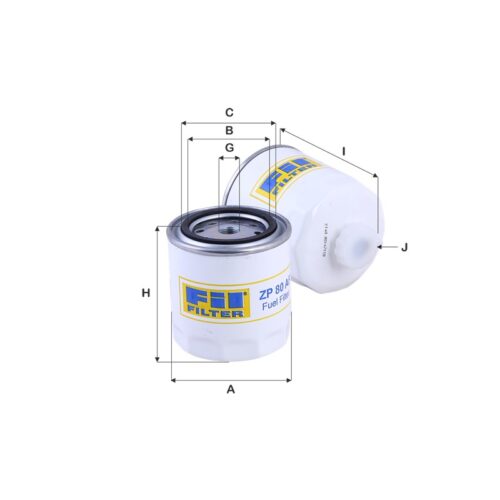 ZP80AF - Filtru combustibil 24.278.00, WK9029, P502486, FS19504, H289WK, BF1361, SN80001, SK3692, XN196, KR089966, DN1914