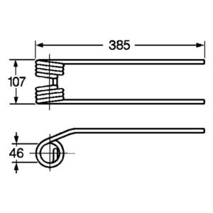58505210KR - Dinte grebla Kuhn 585.052.10