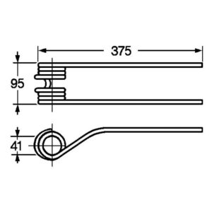 VF06580456KR - Dinte grebla Deutz-Fahr 0658.0456